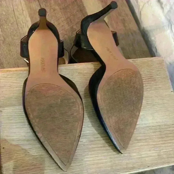 Nine West Callen Black Leather Ankle Strap Size 5 1/2 M - Picture 7 of 8